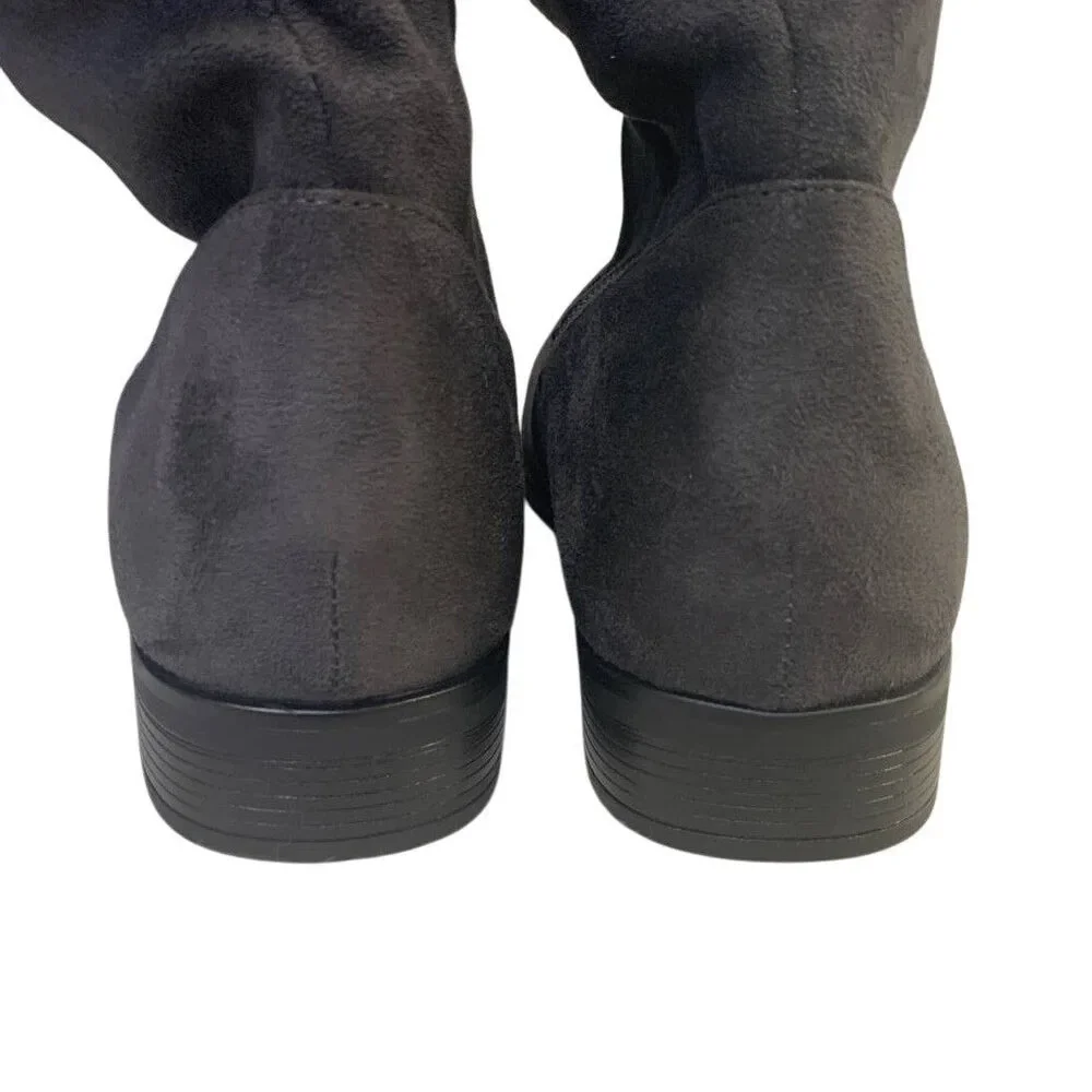 New Dream Pairs Womens US Size 7.5 Faux Suede Knee High Low Heel Fashion Boots